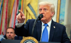 President Trump Holds Law Enforcement Event In White House's Oval Office