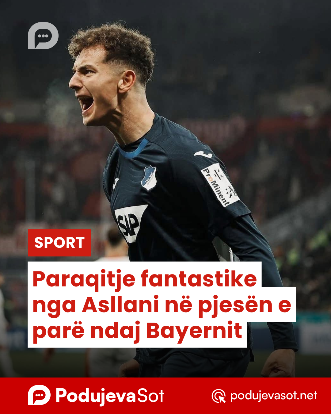 Paraqitje fantastike nga Asllani në pjesën e parë ndaj Bayernit