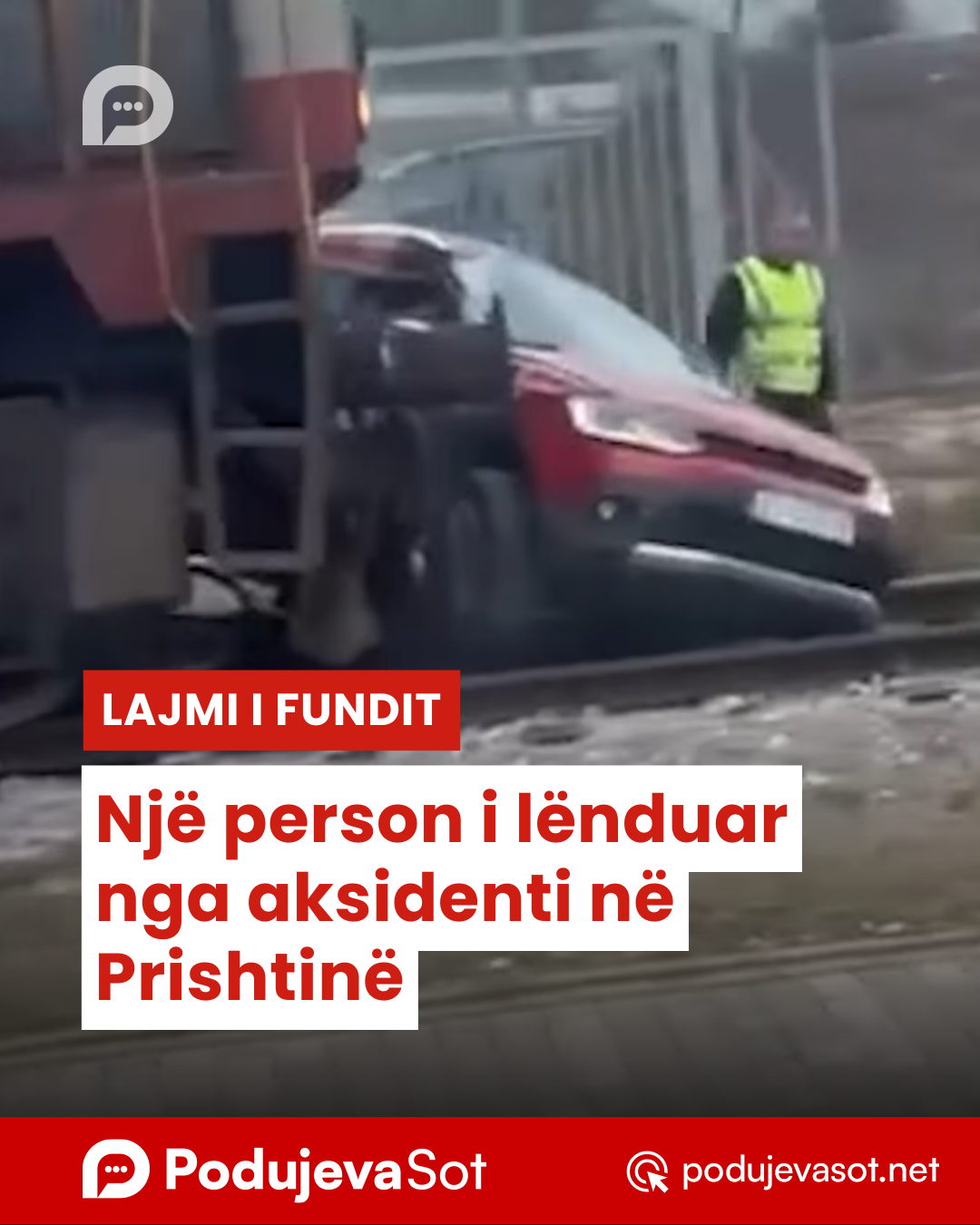 Një person i lënduar nga aksidenti në Prishtinë